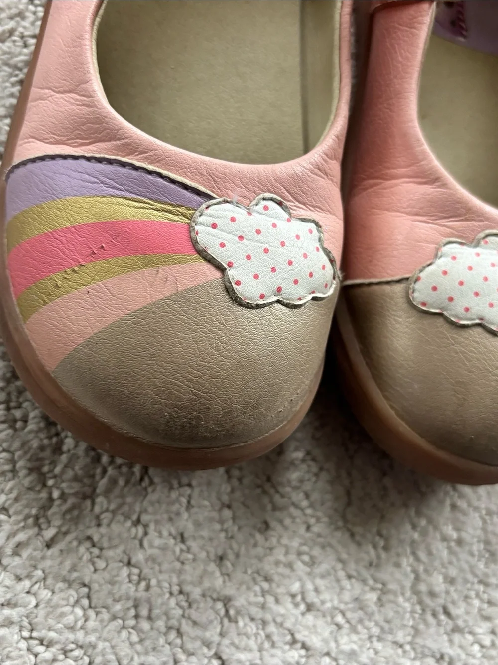Livie & Luca rainbow hope Pink Rainbow Cloud Mary Jane Kids Shoes